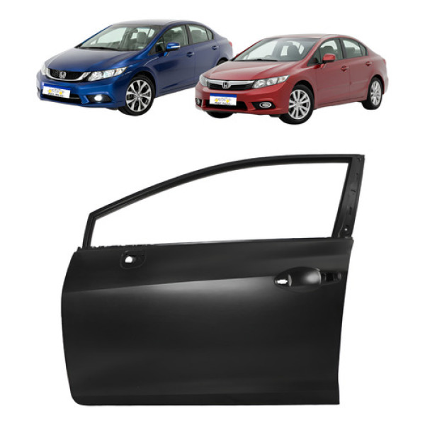 Porta Dianteira Esquerda Civic G9 2012 2013 2014 2015 2016 - Dianteira - Esquerdo/motorista - Preto