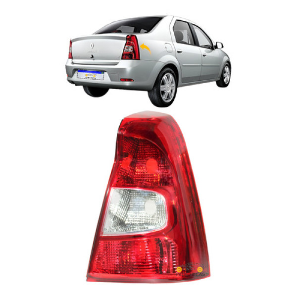 Lanterna Traseira Renault Logan 2011 2012 2013 Nova Ld Direito Vermelho