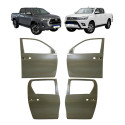 Kit Porta Hilux 2016 2017 2018 2019 A 2022 2023 2024 2025 Dianteira Ambos Os Lados Cinza