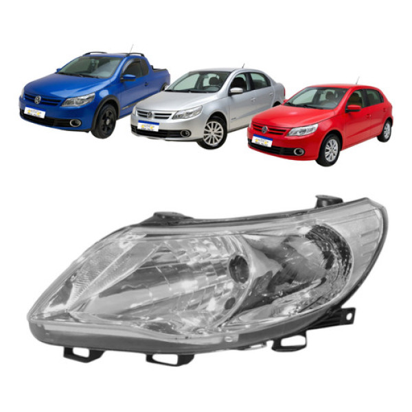 Farol Dianteiro Esquerdo Vw Gol Voyage Saveiro 2009 A 2012