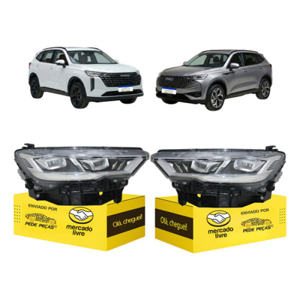 Par Farol Gwm Haval H6 2023 2024 2025 2026 Full Led Novo Ambos Lados