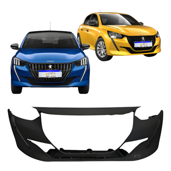 Parachoque Dianteiro Peugeot 208 2020 2021 2022 2023 24 Novo Preto