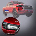 Farol Hilux Full Led 2021 2022 2023 2024 2025 Aro Cromado Ld