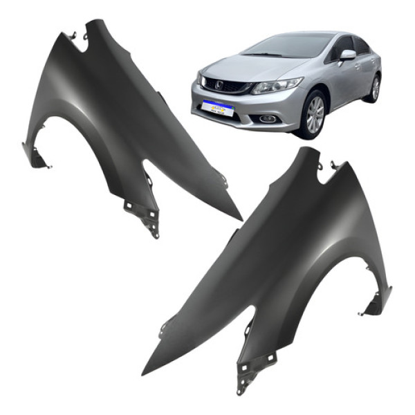 Paralama Honda Civic 2012 2013 2014 2015 2016 Novo