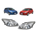 Farol Cromado Hyundai I30 2009 A 2012 Par Com Goblo Óptico Ambos Lados