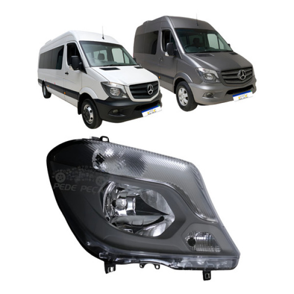 Farol Direito Mercedes Sprinter 2017 2018 2019 Manual  