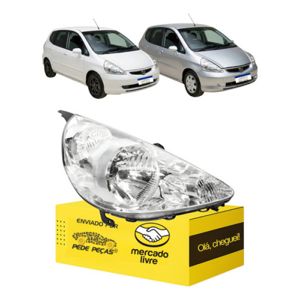 Farol Honda Fit 2003 2004 2005 2006 2007 2008 Direito Direito/passageiro