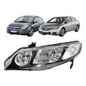 Farol Honda New Civic 2007 2008 2009 2010 2011 Novo L.e - Esquerdo