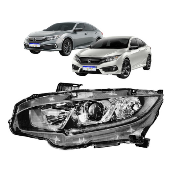 Farol Honda Civic G10 2017 2018 A 2021 Com Led Elétrico Le