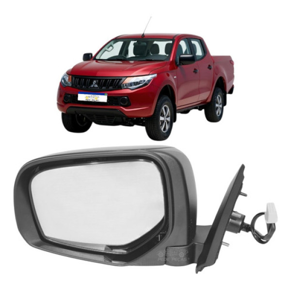 Retrovisor L-200 Triton 2017 A 2022 Esquerdo Elétrico Novo