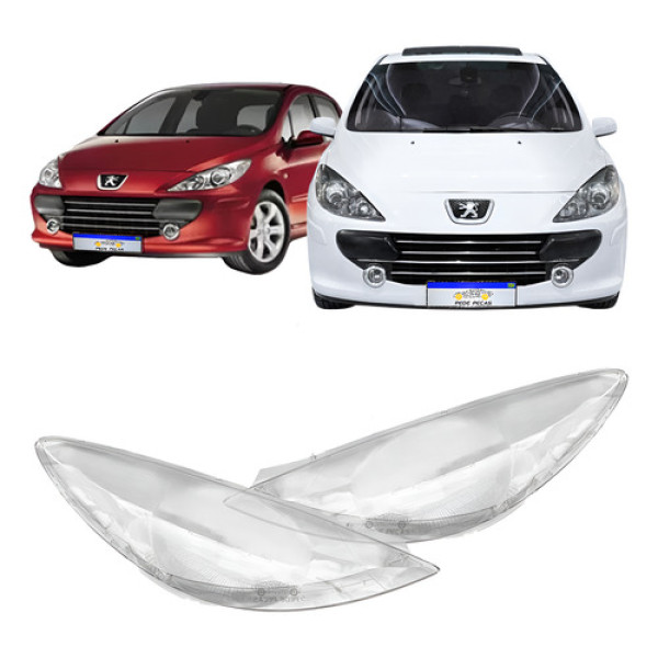Lente Farol Peugeot 307 2007 2008 2009 2010 2011 12 Nova