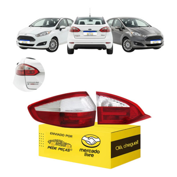 Lanternas Canto Tampa New Fiesta Sedan 2014 2015 16 2017 Le Esquerdo/motorista Cristal