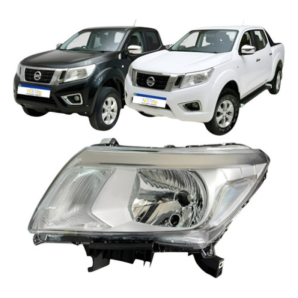 Farol Esquerdo Nissan Frontier 2018 A 2021 F/simples Cromado Esquerdo/motorista