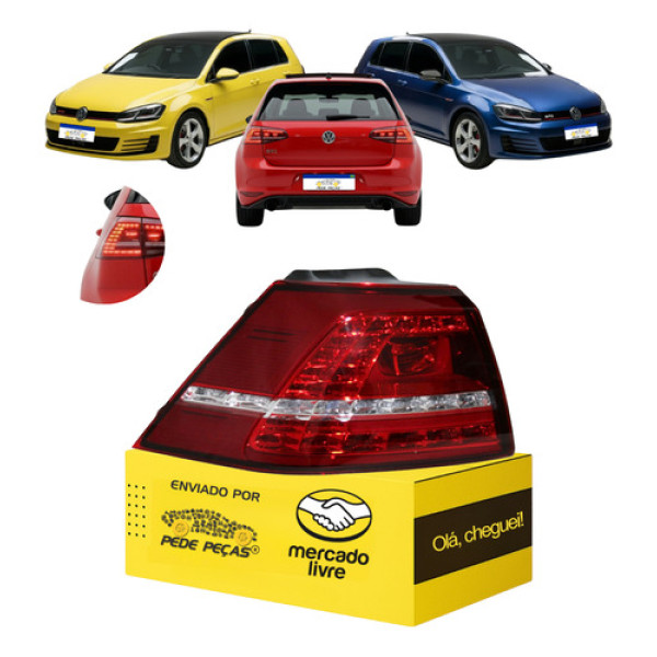 Lanterna Sinaleira Golf 2014 2015 2016 2017 Com Led L.e Esquerdo/motorista Vermelho