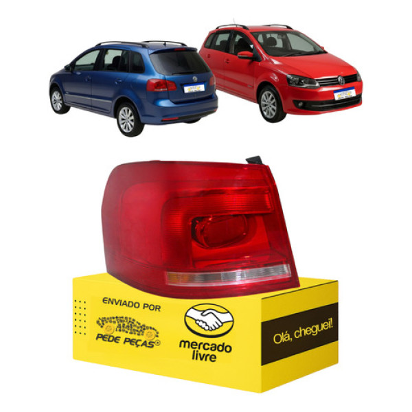 Lanterna Sinaleira Spacefox 2011 2012 2013 2014 L.e Nova Esquerdo/motorista Vermelho