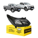 Farol Direito Friso Preto Chevrolet S10 2017 A 2023 Sem Led Direito/passageiro