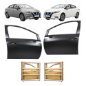 Par Porta Dianteira Nissan Versa 2021 2022 A 2026 Novo Dianteira Ambos Os Lados Preto