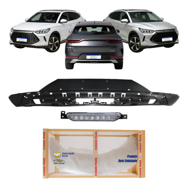 Spoiler Traseiro Com Luz De Freio Song Plus 2023 2024 2025 Preto