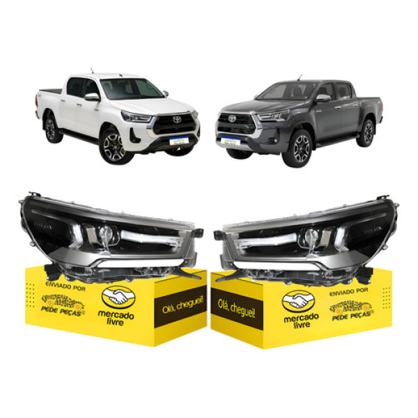 Par Farol Hilux 2021 2022 2023 2024 2025 2026 Full Led Ambos Lados