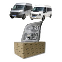 Farol Cromado Elétrico Ford Transit 2009 2010 A 2014 Novo Esquerdo/motorista