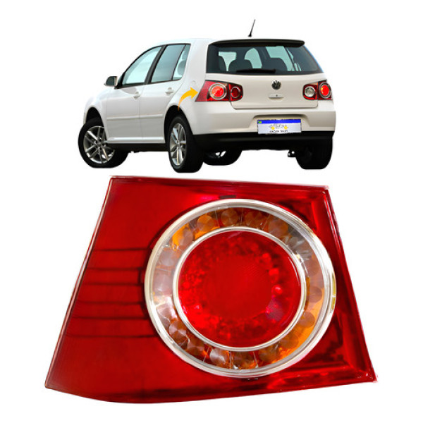 Lanterna Volkswagen Golf 2008 2009 2010 2011 2012 2013 L.e Esquerdo Vermelho