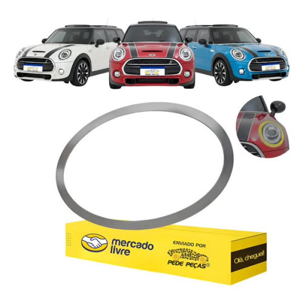 Moldura Aro Farol Mini Cooper F55 F56 2014 15 16 A 2020 L.e