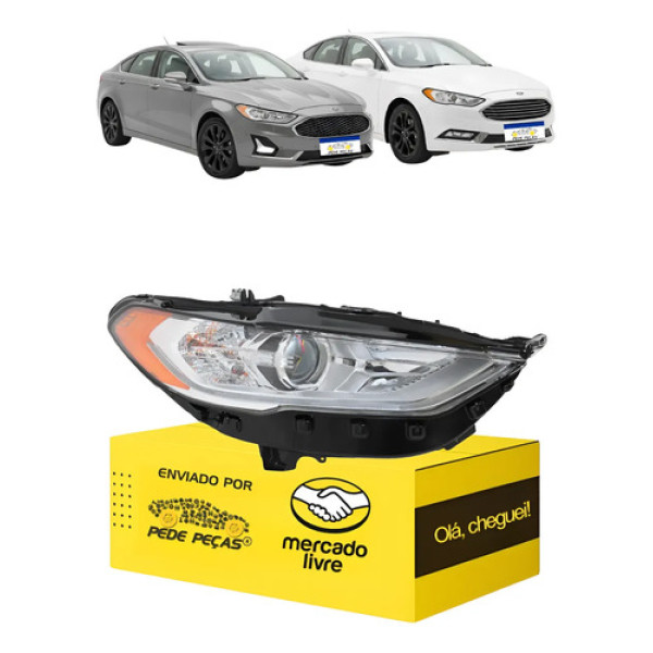 Farol Fusion Sel 2017 18 2019 Elétrico C/led C/projetor Ld Direito/passageiro
