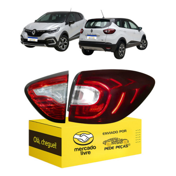 Lanterna Renault Captur 2017 2018 2019 2020 2021 2022 L.d Direito Vermelho