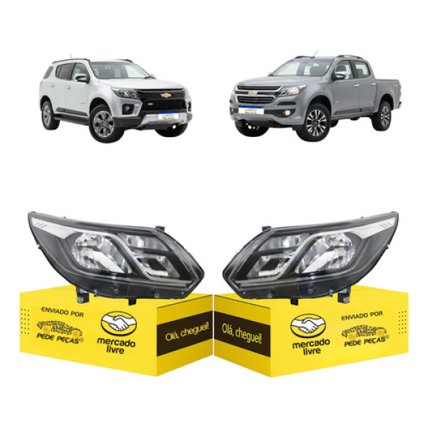Par Farol S10 Trailblazer 2017 2018 19 20 21 22 A 2024 C/led Ambos Lados