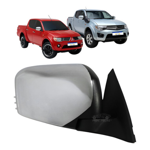 Retrovisor Cromado Mitsubishi Triton 2009 A 2017 S/pisca
