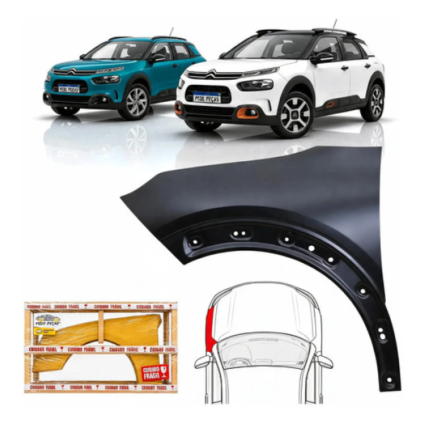 Paralama Citroen C4 Cactus 2018 A 2024 Live Feel Shine Le