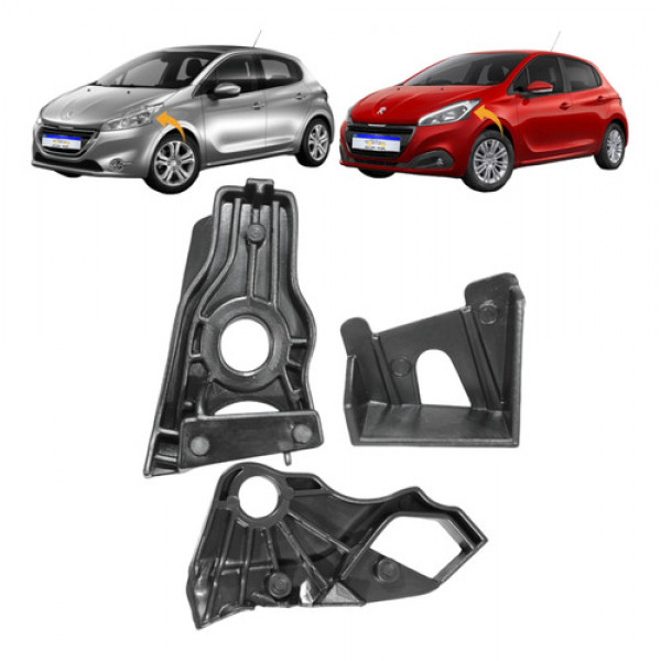 Kit Garra Farol Peugeot 208 2013 2014 2015 2016 17 18 19 L.e