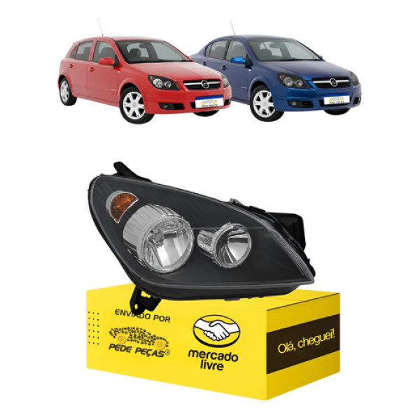 Farol Chevrolet Vectra 2006 2007 2008 Mascara Negra Novo L.d Direito/passageiro