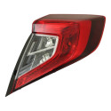 Par Lanterna Traseira Canto Honda Civic 2017 18 19 20 2021 Ambos Lados Vermelho Cristal