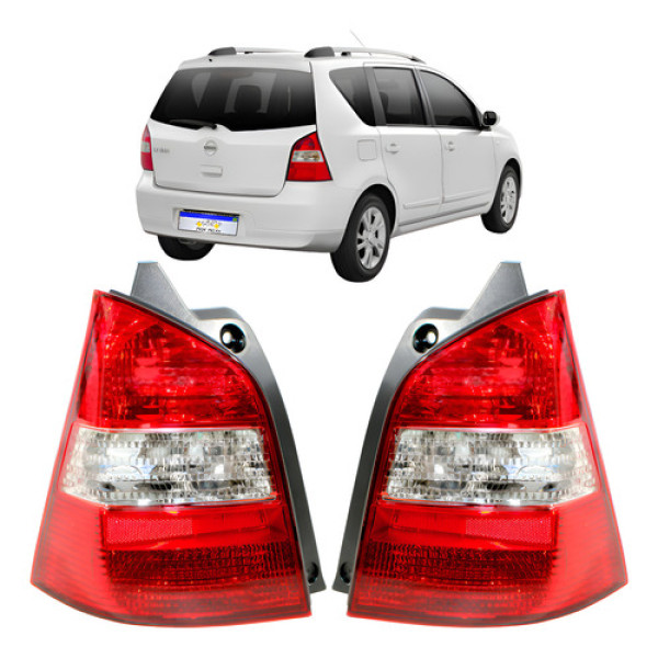 Lanterna Nissan Livina 2009 2010 2011 2012 2013 2014 15 Par Direito Vermelho