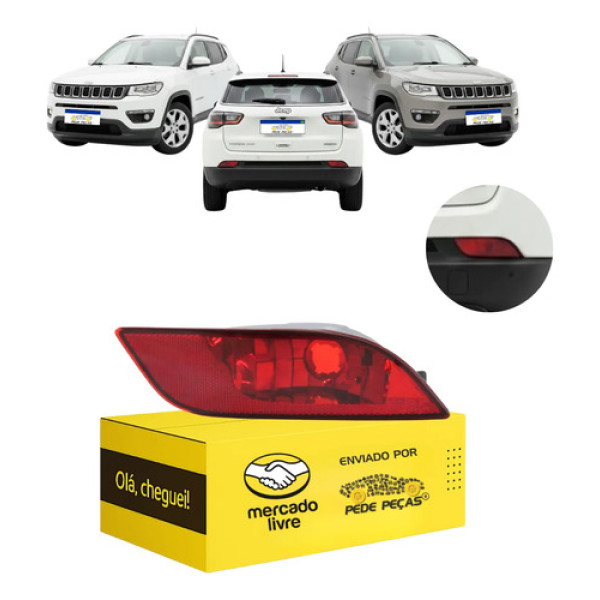 Lanterna Refletor Parachoque Jeep Compass 2017 18 A 2026 Ld Vermelho