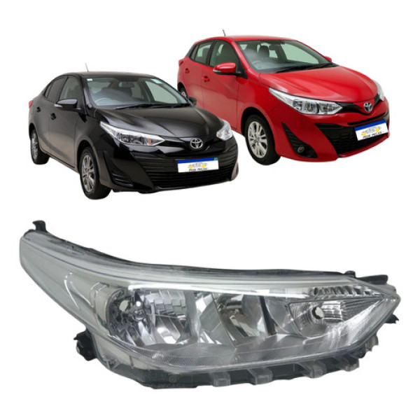 Farol Ld Toyota Yaris 2018 A 2025 Foco Duplo Elétrico S/led