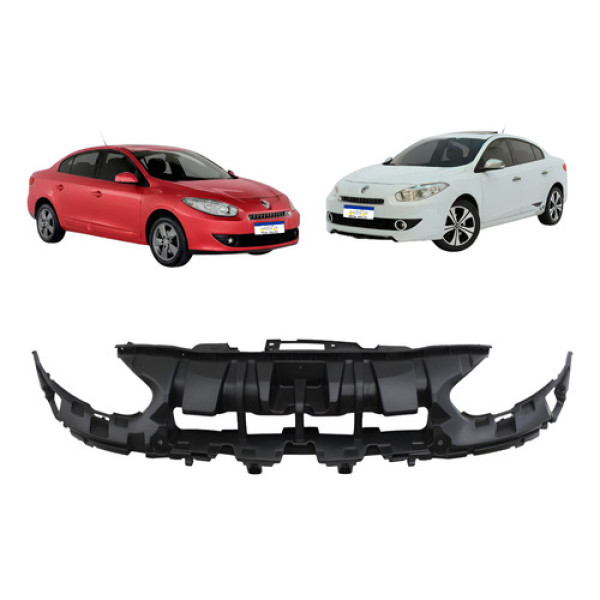 Grade Interna Roforço Central Renault Fluence 2011 A 2014 Preto Plástico