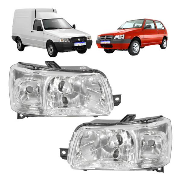 Farol Fiat Uno Fiorino Mille Economy 2004 2005 2006 A 2013