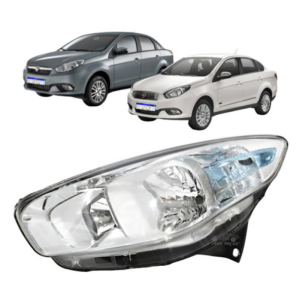 Farol Fiat Grand Siena 2012 2013 2014 A 2021 Foco Duplo Le Esquerdo/motorista Farol Fiat Grand Siena 2012 2013 2014 A 2021 Foco Duplo Le Esquerdo/motorista