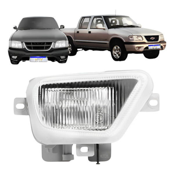 Farol Auxiliar Neblina S10 Blazer 1999 2000 Lente Vidro Ld Transparente Direito