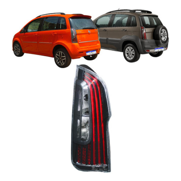 Lanterna Traseira Fiat Idea 2011 2012 13 2014 2015 2016 Fumê