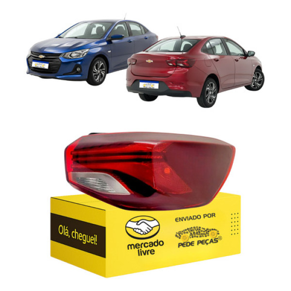 Lanterna Onix Sedan Sem Led 2020 2021 2022 23 24 25 Ld Direito/passageiro Vermelho
