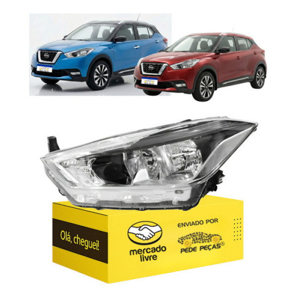 Farol Nissan Kicks 2017 2018 2019 2020 2021 Novo L.e Esquerdo