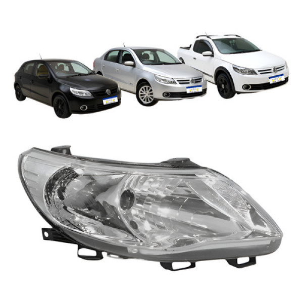 Farol Volkswagen Gol Voyage Saveiro 2009 A 2013 Direito