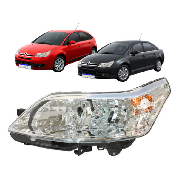 Farol Citroen C4 Pallas Hatch 2007 2008 2009 A 2013 Duplo Le