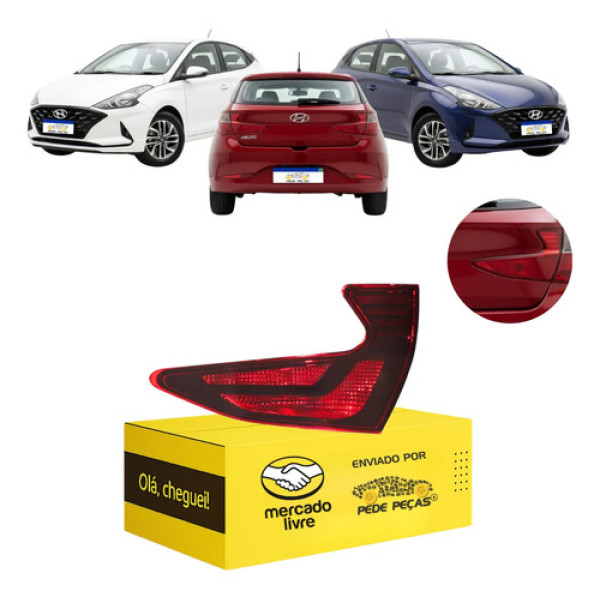 Lanterna Sinaleira Tampa Hb20 Hatch 2020 2021 2022 Fume Ld Direito/passageiro Fumê