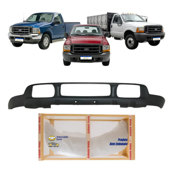 Spoiler Parachoque Ford F250 F350 F4000 1999 A 2004 Preto