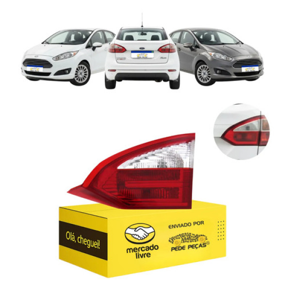 Lanterna Tampa Ford New Fiesta Sedan 2014 2015 2016 2017 Ld Direito/passageiro Cristal