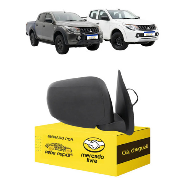 Retrovisor Mitsubishi Triton 2017 18 19 A 2022 C/avaria Ld